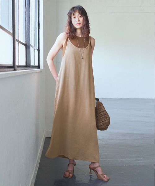 セール ﾘﾈﾝ混ﾘﾗｯｸｽｷｬﾐﾜﾝﾋﾟｰｽ ワンピース Titivate ティティベイト のファッション通販 Zozotown