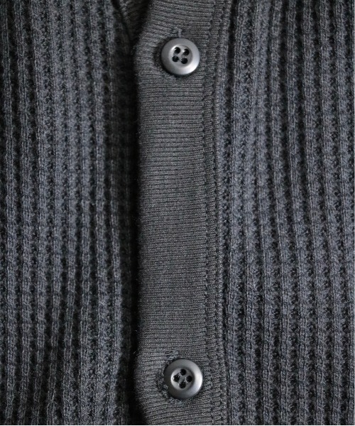 C.E.L.STORE（セルストア）の「MADE IN STANDARD/メイドインスタンダード　HEAVY WAFFLE CARDIGAN（カーディガン/ボレロ・メンズ・ネイビー/ヘザーグレー/ブラック/カーキ・LARGE/MEDIUM）」の10枚目の写真