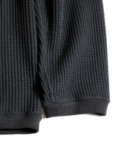 C.E.L.STORE（セルストア）の「MADE IN STANDARD/メイドインスタンダード　HEAVY WAFFLE CARDIGAN（カーディガン/ボレロ・メンズ・ネイビー/ヘザーグレー/ブラック/カーキ・LARGE/MEDIUM）」の11枚目の写真