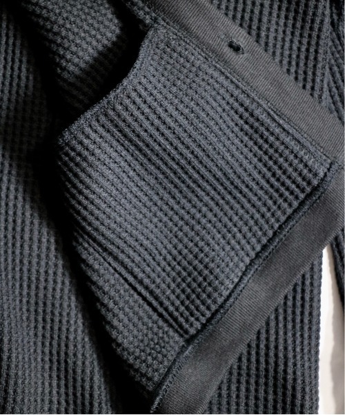 C.E.L.STORE（セルストア）の「MADE IN STANDARD/メイドインスタンダード　HEAVY WAFFLE CARDIGAN（カーディガン/ボレロ・メンズ・ネイビー/ヘザーグレー/ブラック/カーキ・LARGE/MEDIUM）」の13枚目の写真