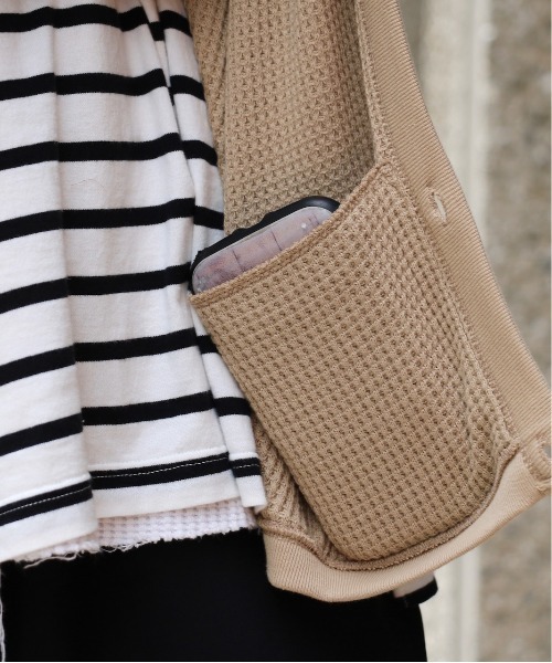 C.E.L.STORE（セルストア）の「MADE IN STANDARD/メイドインスタンダード　HEAVY WAFFLE CARDIGAN（カーディガン/ボレロ・メンズ・ネイビー/ヘザーグレー/ブラック/カーキ・LARGE/MEDIUM）」の22枚目の写真