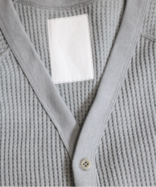 C.E.L.STORE（セルストア）の「MADE IN STANDARD/メイドインスタンダード　HEAVY WAFFLE CARDIGAN（カーディガン/ボレロ・メンズ・ネイビー/ヘザーグレー/ブラック/カーキ・LARGE/MEDIUM）」の17枚目の写真