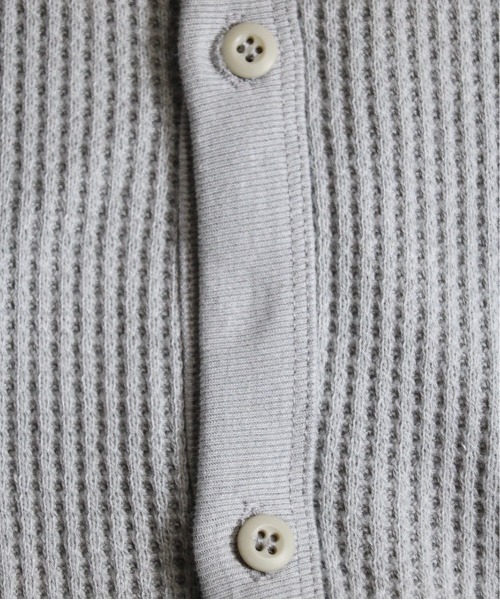 C.E.L.STORE（セルストア）の「MADE IN STANDARD/メイドインスタンダード　HEAVY WAFFLE CARDIGAN（カーディガン/ボレロ・メンズ・ネイビー/ヘザーグレー/ブラック/カーキ・LARGE/MEDIUM）」の18枚目の写真