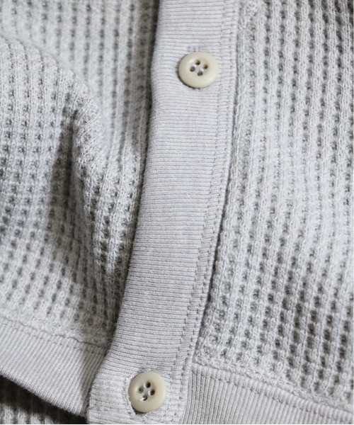 C.E.L.STORE（セルストア）の「MADE IN STANDARD/メイドインスタンダード　HEAVY WAFFLE CARDIGAN（カーディガン/ボレロ・メンズ・ネイビー/ヘザーグレー/ブラック/カーキ・LARGE/MEDIUM）」の20枚目の写真