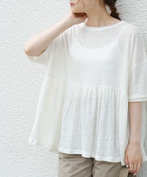 PUAL CE CIN | 【Du noir】リネン天竺プルオーバー(Tシャツ/カットソー)