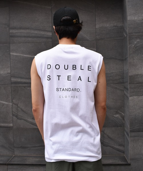 DOUBLE STEAL（ダブルスティール）の「ヘビーウェイトスリーブレスＴシャツ（タンクトップ・メンズ・ホワイト/ブラック・X-LARGE/MEDIUM/LARGE）」の19枚目の写真