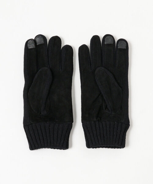 BEAMS HEART(ビームスハート)の「BEAMS HEART / ニットコンビ グローブ(手袋・メンズ・チャコールグレー/ブラック/ネイビー・ONE SIZE)」の5枚目の写真