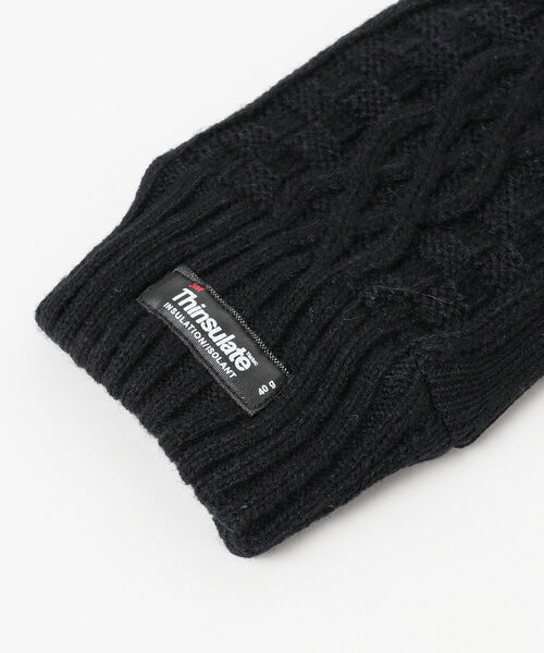 BEAMS HEART(ビームスハート)の「BEAMS HEART / ニットコンビ グローブ(手袋・メンズ・チャコールグレー/ブラック/ネイビー・ONE SIZE)」の7枚目の写真