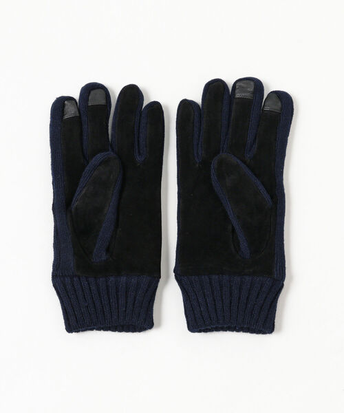 BEAMS HEART(ビームスハート)の「BEAMS HEART / ニットコンビ グローブ(手袋・メンズ・チャコールグレー/ブラック/ネイビー・ONE SIZE)」の9枚目の写真