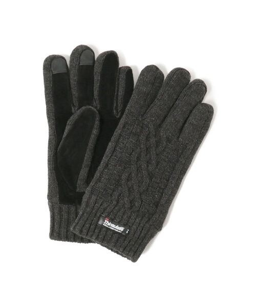 BEAMS HEART(ビームスハート)の「BEAMS HEART / ニットコンビ グローブ(手袋・メンズ・チャコールグレー/ブラック/ネイビー・ONE SIZE)」の12枚目の写真
