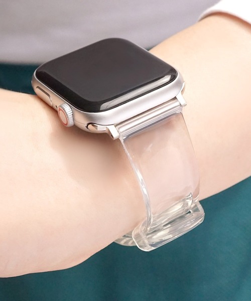 Urban Coral(アーバンコーラル)の「Apple Watch Band / アップルウォッチ バンド クリアカラー / Urban Coral(デジタル腕時計・レディース・ブラック/パープル/ネイビー/ブラウン/イエロー/ブルー/グリーン/クリア・40mm/44mm)」の2枚目の写真