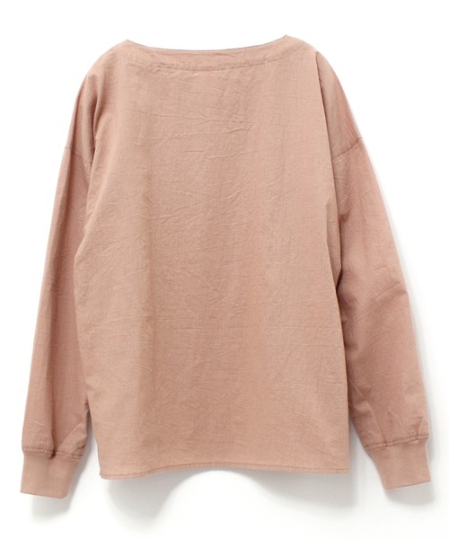 RNA-N(アールエヌエーエヌ)の「B2650 リブカフス布帛ロングTシャツ(Tシャツ/カットソー・レディース・ダークウッド/サーモンピンク/ホワイト・MEDIUM)」の5枚目の写真