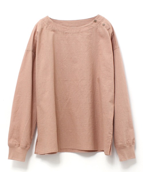 RNA-N(アールエヌエーエヌ)の「B2650 リブカフス布帛ロングTシャツ(Tシャツ/カットソー・レディース・ダークウッド/サーモンピンク/ホワイト・MEDIUM)」の4枚目の写真