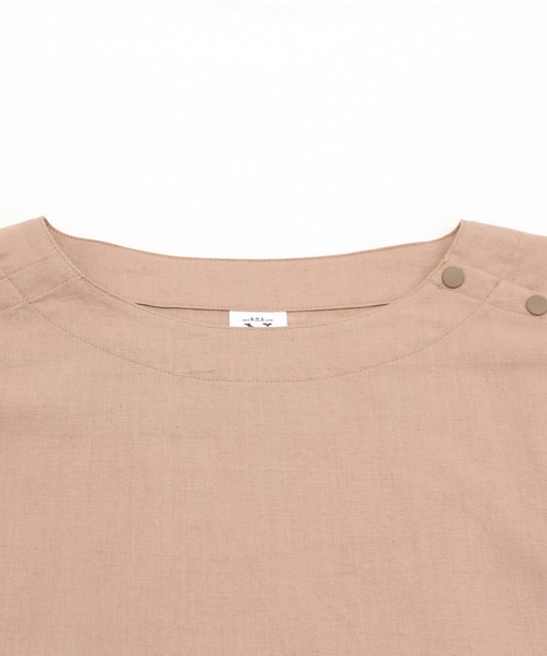 RNA-N(アールエヌエーエヌ)の「B2650 リブカフス布帛ロングTシャツ(Tシャツ/カットソー・レディース・ダークウッド/サーモンピンク/ホワイト・MEDIUM)」の10枚目の写真