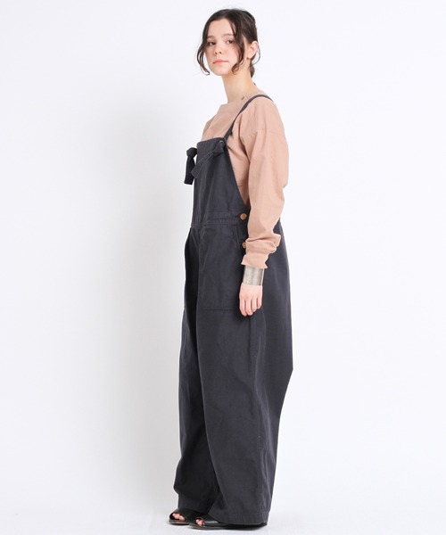 RNA-N(アールエヌエーエヌ)の「B2650 リブカフス布帛ロングTシャツ(Tシャツ/カットソー・レディース・ダークウッド/サーモンピンク/ホワイト・MEDIUM)」の8枚目の写真