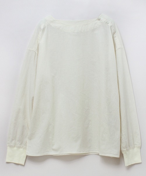 RNA-N(アールエヌエーエヌ)の「B2650 リブカフス布帛ロングTシャツ(Tシャツ/カットソー・レディース・ダークウッド/サーモンピンク/ホワイト・MEDIUM)」の19枚目の写真