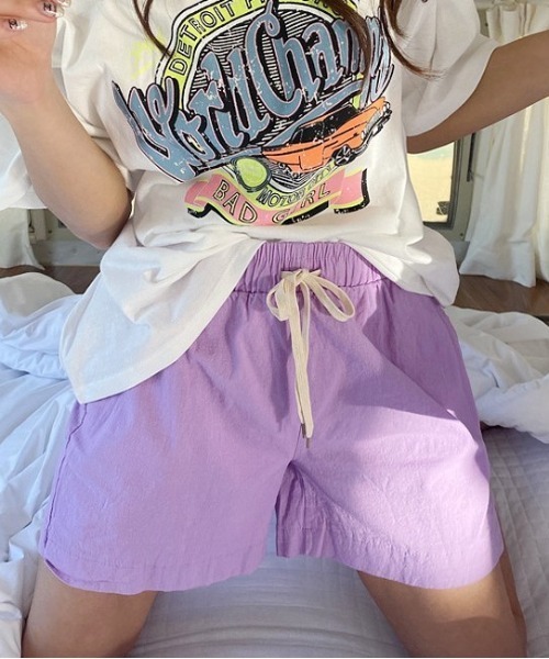 NANING9(ナンニング)の「NANING9 リネンハーフパンツ(その他パンツ・レディース・ブラウン/ベージュ/バイオレット/イエロー・FREE)」の9枚目の写真