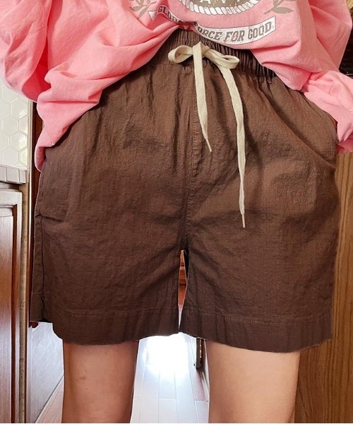 NANING9(ナンニング)の「NANING9 リネンハーフパンツ(その他パンツ・レディース・ブラウン/ベージュ/バイオレット/イエロー・FREE)」の20枚目の写真