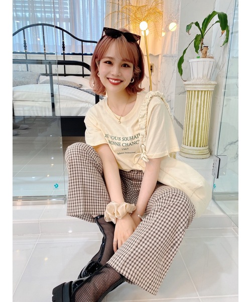 JUMELLE（ジュメロ）の「メッセージT（Tシャツ/カットソー・レディース・クリーム・FREE）」の6枚目の写真