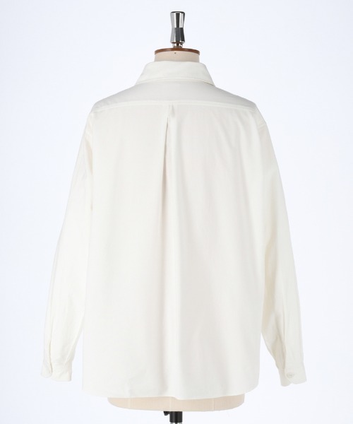DANTON（ダントン）の「DANTON/ダントン　ラウンドカラープルオーバーシャツロングスリーブオックス　ROUND COLLAR PULLOVER OX（メンズ）JD-3568 YOX（シャツ/ブラウス・メンズ・ホワイト/ナチュラル・44/40/42/38）」の6枚目の写真