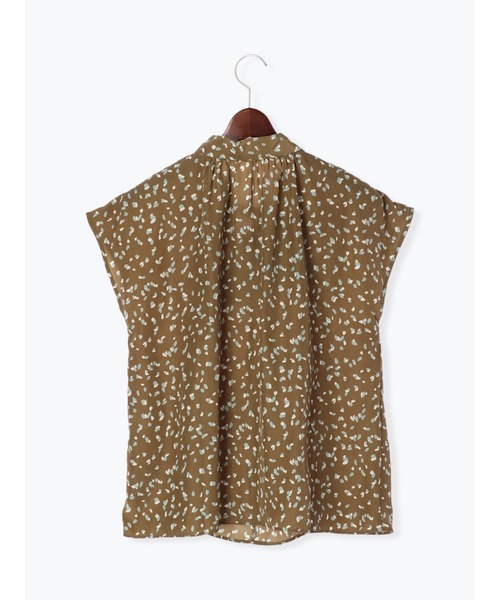 Te chichi（テチチ）の「デシン柄ボウタイブラウス（シャツ/ブラウス・レディース・ブラック/キャメル/ネイビー・ﾌﾘ-）」の9枚目の写真