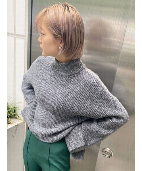 EMODA（エモダ）の「ワイドロールニット（ニット/セーター・レディース・ホワイト/グレー/イエロー・FREE）」の13枚目の写真