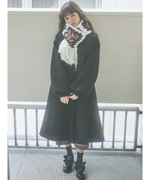 merry jenny（メリージェニー）の「クロシェマフラー（マフラー・レディース・ブラック/オフホワイト・FREE）」の14枚目の写真