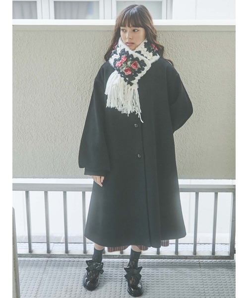 merry jenny（メリージェニー）の「クロシェマフラー（マフラー・レディース・ブラック/オフホワイト・FREE）」の17枚目の写真