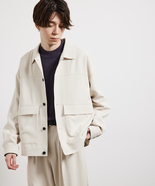 JUNRED(ジュンレッド)の「ソフトカルゼBIGブルゾン(ブルゾン・メンズ・ブラウン/ブラック/オフホワイト・M/L/S)」の2枚目の写真