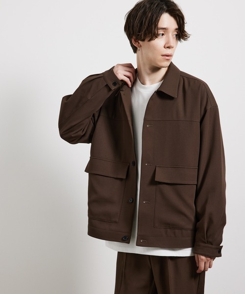 JUNRED(ジュンレッド)の「ソフトカルゼBIGブルゾン(ブルゾン・メンズ・ブラウン/ブラック/オフホワイト・M/L/S)」の6枚目の写真