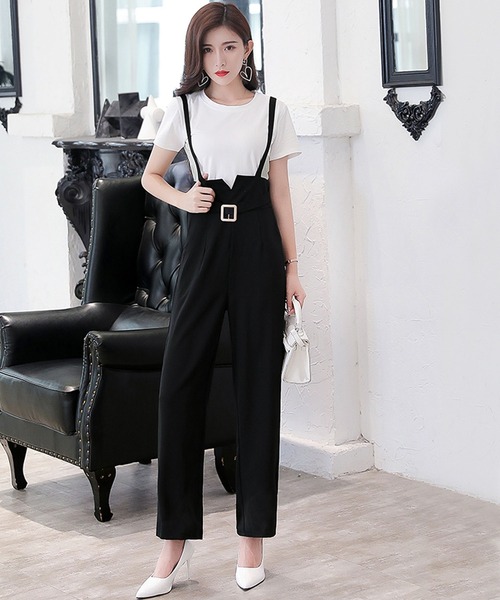 Bifrost（ビフレスト）の「ベルトデザインサロペットパンツ（その他パンツ・レディース・ブラック・M/L）」の4枚目の写真