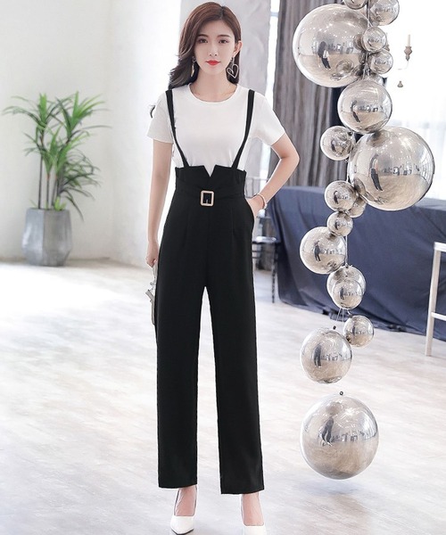 Bifrost（ビフレスト）の「ベルトデザインサロペットパンツ（その他パンツ・レディース・ブラック・M/L）」の5枚目の写真