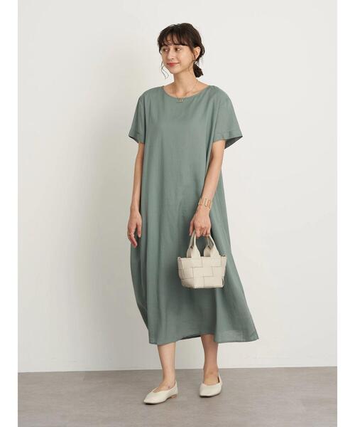 earth music&ecology(アースミュージックアンドエコロジー)の「レーヨンリネンフレアワンピース *(ワンピース・レディース・ブラック/ベージュ/ミント/ラベンダー・FREE)」の17枚目の写真