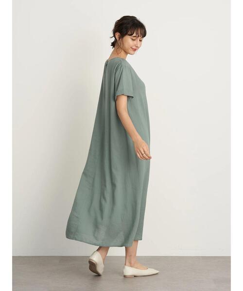 earth music&ecology(アースミュージックアンドエコロジー)の「レーヨンリネンフレアワンピース *(ワンピース・レディース・ブラック/ベージュ/ミント/ラベンダー・FREE)」の19枚目の写真