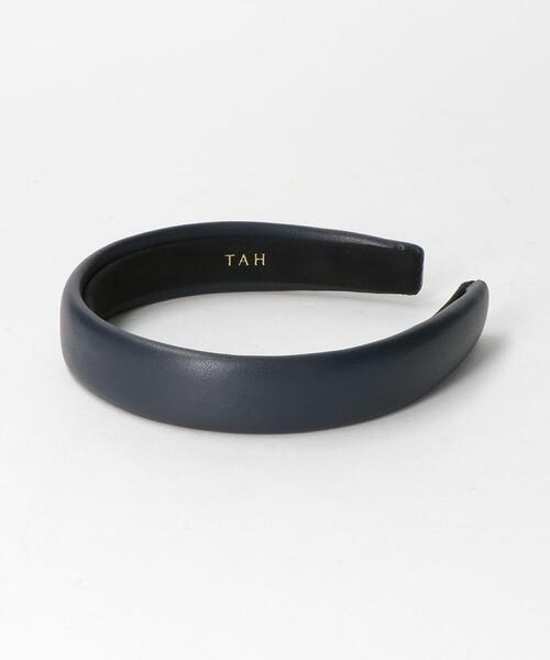 green label relaxing(グリーンレーベルリラクシング)の「<TAH(ター)> フェイクレザー バンド < Select by EMMEL REFINES >(カチューシャ・レディース・ベージュ/ネイビー/ブラック・FREE)」の1枚目の写真