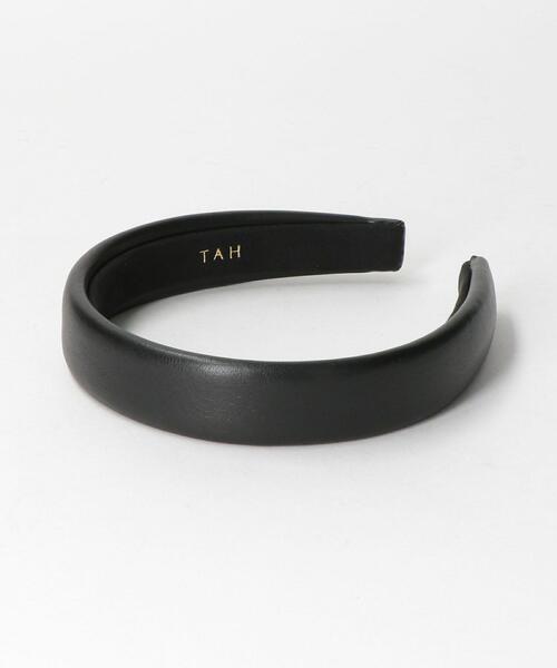 green label relaxing(グリーンレーベルリラクシング)の「<TAH(ター)> フェイクレザー バンド < Select by EMMEL REFINES >(カチューシャ・レディース・ベージュ/ネイビー/ブラック・FREE)」の2枚目の写真