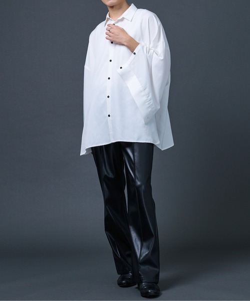 Ellno Loset（エルノロゼット）の「サイドジップビーガンレザーパンツ（その他パンツ・メンズ・ブラック・MEDIUM/LARGE）」の14枚目の写真