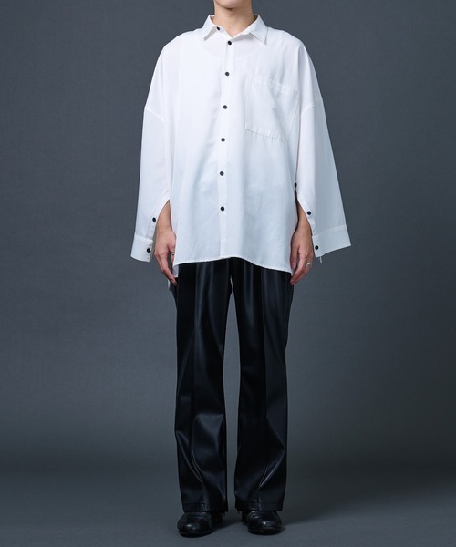 Ellno Loset（エルノロゼット）の「サイドジップビーガンレザーパンツ（その他パンツ・メンズ・ブラック・MEDIUM/LARGE）」の17枚目の写真