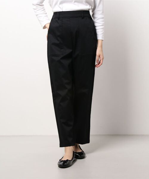 Doux archives（ドゥアルシーヴ）の「チノ　ベイカーテーパードパンツ（チノパンツ・レディース・ブラック/カーキ/ベージュ・LARGE/MEDIUM/SMALL）」の7枚目の写真