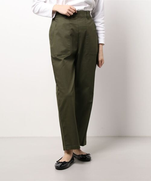 Doux archives（ドゥアルシーヴ）の「チノ　ベイカーテーパードパンツ（チノパンツ・レディース・ブラック/カーキ/ベージュ・LARGE/MEDIUM/SMALL）」の6枚目の写真