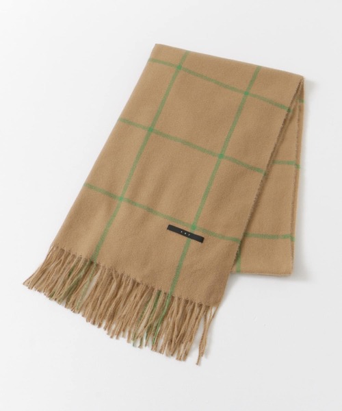 KBF（ケイビーエフ）の「ウィンドペンチェックストール（マフラー・レディース・ベージュ/ブラウン/ブルー・ONE）」の12枚目の写真