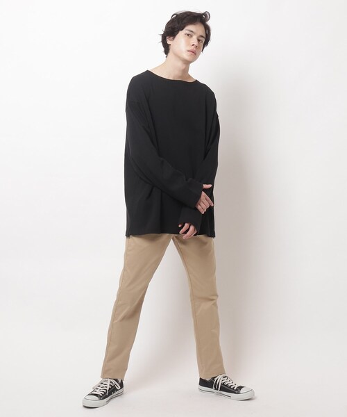 BASECONTROL（ベースコントロール）の「◆HORIZON DREAM ビッグシルエット バスクシャツ ボーダーロンT（Tシャツ/カットソー・メンズ・ライトブルー/ブラック/ダークグリーン/アイボリー/グレー系その他/ブラック系/アイボリー系/ネイビー系・03/02）」の15枚目の写真