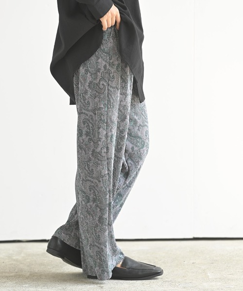 rps（アールピーエス）の「カットプリーツパンツ（その他パンツ・レディース・ピンク/グレイッシュベージュ/グリーン/ダークグリーン/チャコールグレー/パープル/ブラック/オレンジ/モカ/ライトベージュ・M）」の8枚目の写真