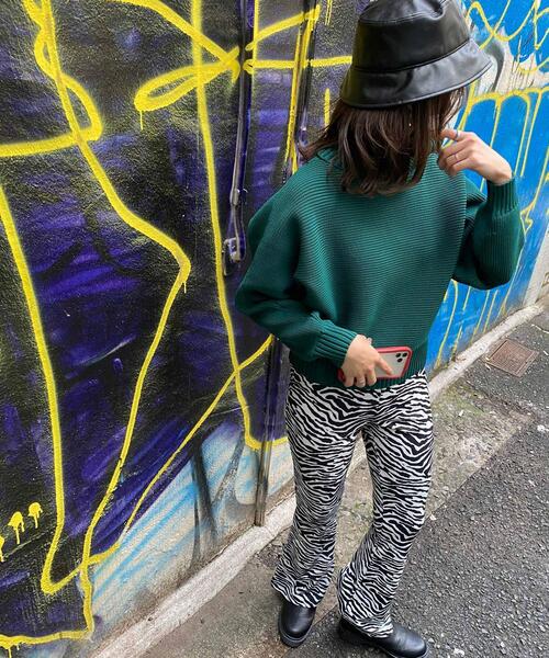 INGNI（イング）の「カットリブフレアパンツ（その他パンツ・レディース・ブラック系その他/ゼブラ・FREE）」の7枚目の写真