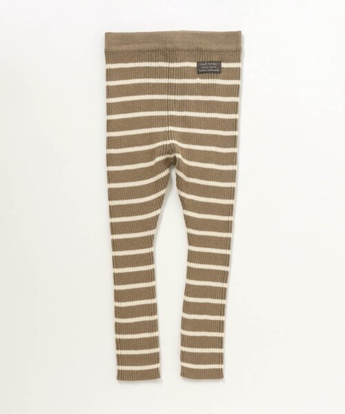 apres les cours（アプレレクール）の「リブニットレギンス 9分丈（レギンス/スパッツ・キッズ・ベージュ/チャコール/アイボリー/ブラウン・110/80/130/90/100/120）」の4枚目の写真