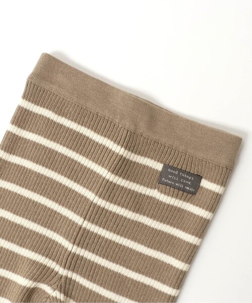 apres les cours（アプレレクール）の「リブニットレギンス 9分丈（レギンス/スパッツ・キッズ・ベージュ/チャコール/アイボリー/ブラウン・110/80/130/90/100/120）」の5枚目の写真