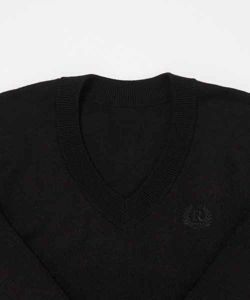 repipi armario（レピピ アルマリオ）の「【repipi armario / レピピアルマリオ】キッズスクールセーター　Vネック　ニット（ニット/セーター・キッズ・ネイビー/ブラック/グレー・150/160/140/170）」の6枚目の写真