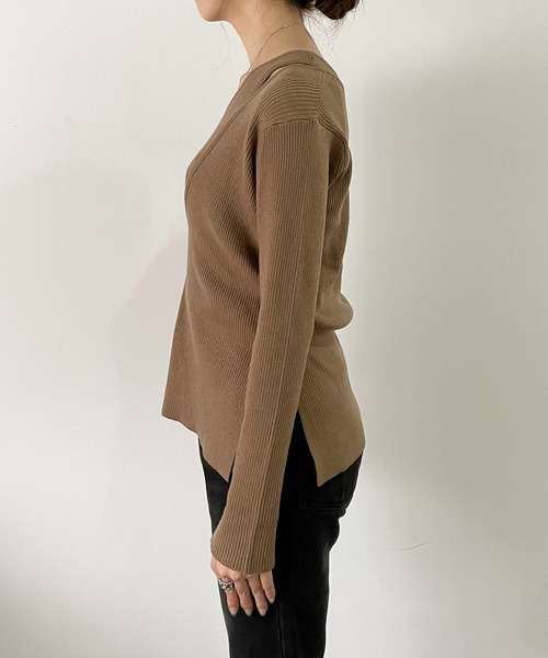 CAPRICIEUX LE'MAGE（カプリシューレマージュ）の「マルチWAYアンサンブル（ニット/セーター・レディース・ブラック/グレイッシュベージュ/キャメル・FREE）」の21枚目の写真