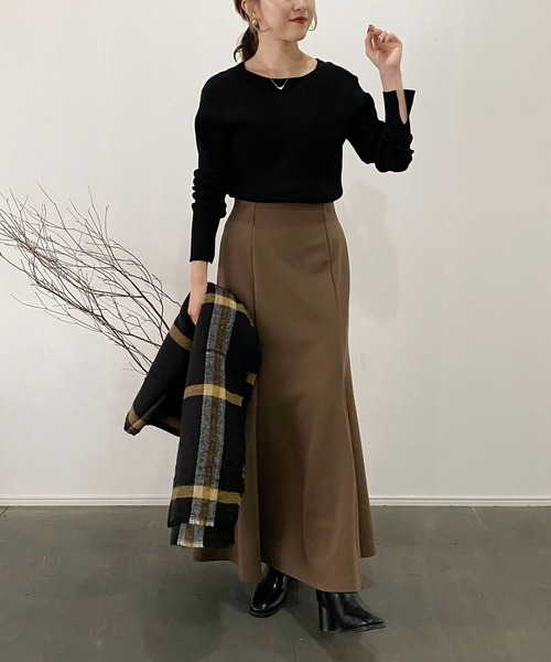 CAPRICIEUX LE'MAGE（カプリシューレマージュ）の「マルチWAYアンサンブル（ニット/セーター・レディース・ブラック/グレイッシュベージュ/キャメル・FREE）」の6枚目の写真