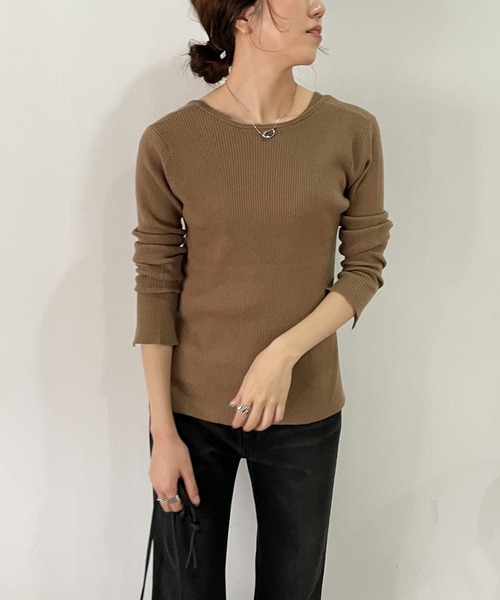 CAPRICIEUX LE'MAGE（カプリシューレマージュ）の「マルチWAYアンサンブル（ニット/セーター・レディース・ブラック/グレイッシュベージュ/キャメル・FREE）」の19枚目の写真